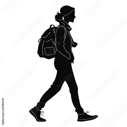 Person with backpack
