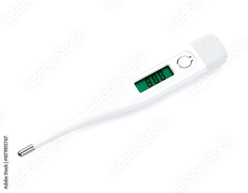 White digital thermometer