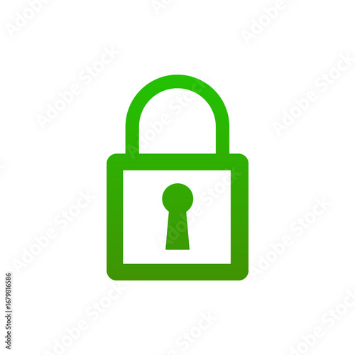 Green lock icon 