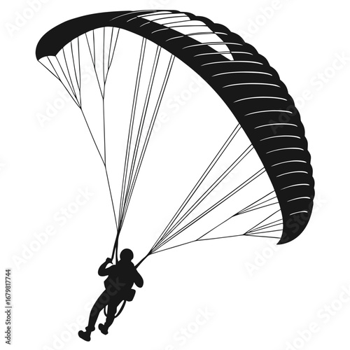 Paraglider in air