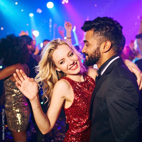 Couple dancing at a nightclub