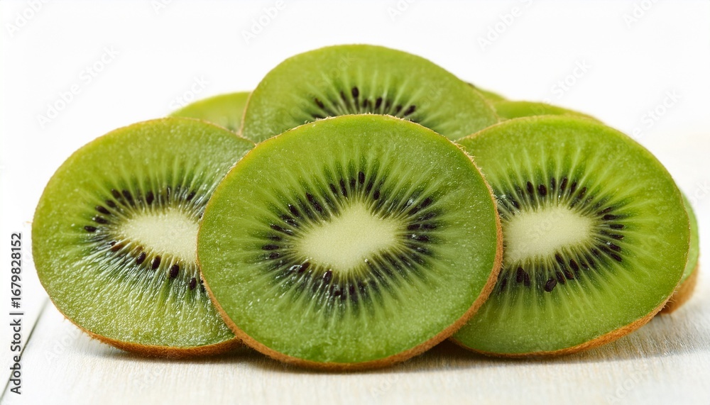 Fototapeta premium fresh kiwi slices stacked
