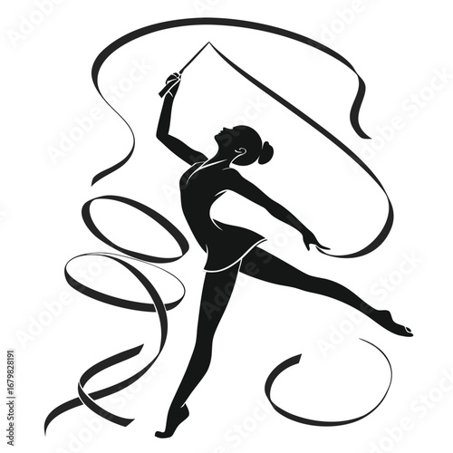 Gymnast ribbon dance