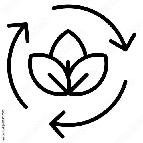 Regenerative Design line icon