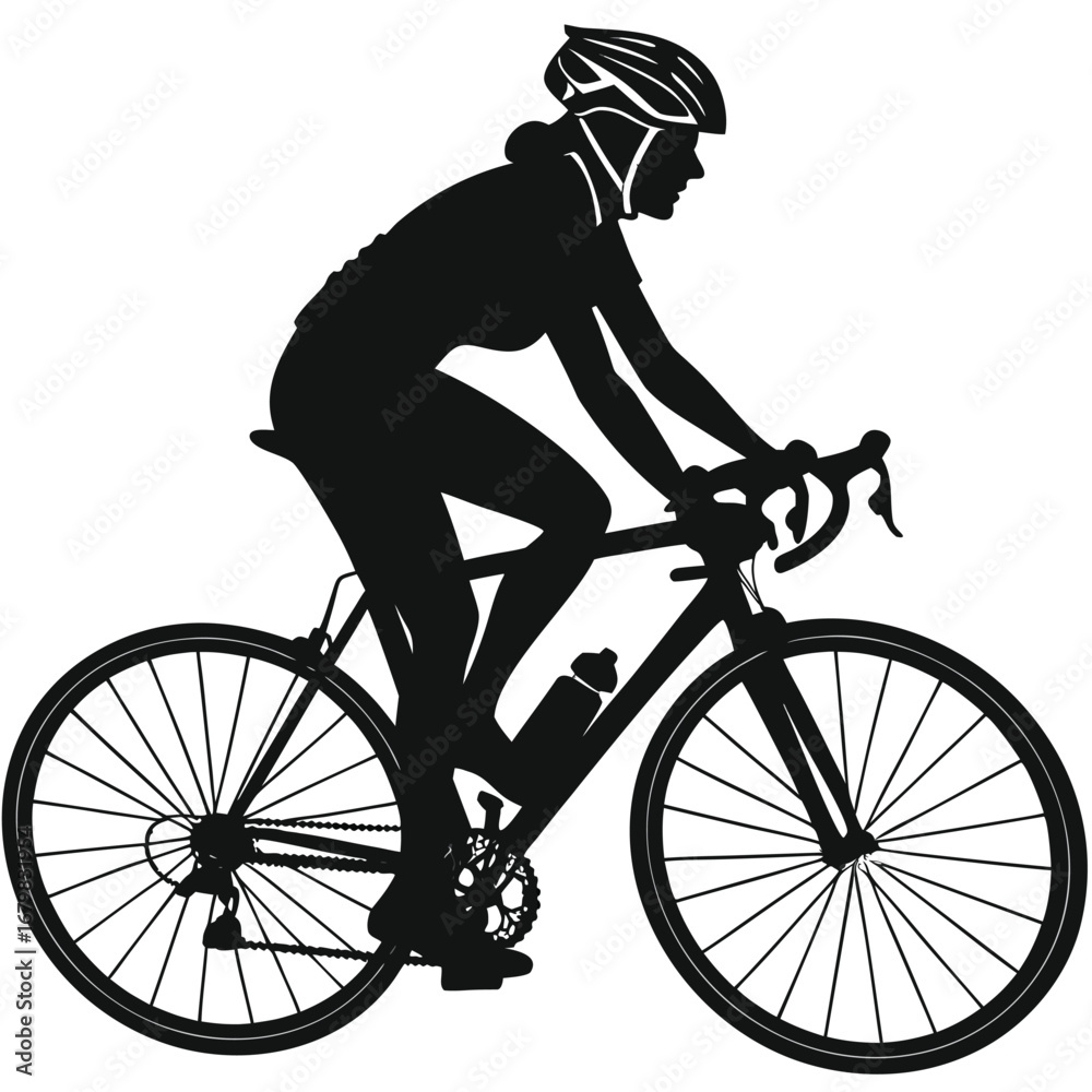 Obraz premium Cyclist with helmet