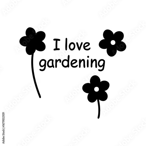 I love gardening with stylized flowers, a charming declaration of nature appreciation