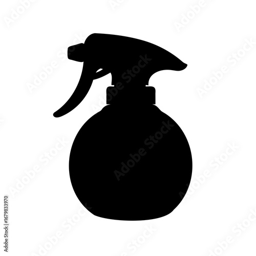 Silhouette of a trigger spray bottle used for cleaning and sanitizing