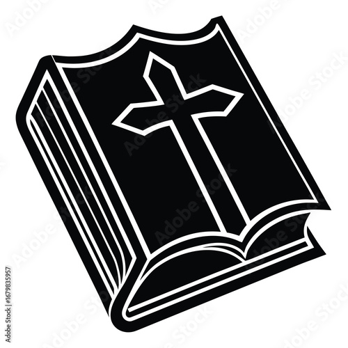 holy bible cross vector illustration