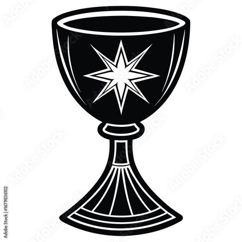 holy chalice vector illustration