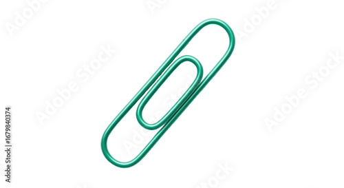 Wallpaper Mural Isolated Green Paper Clip Torontodigital.ca