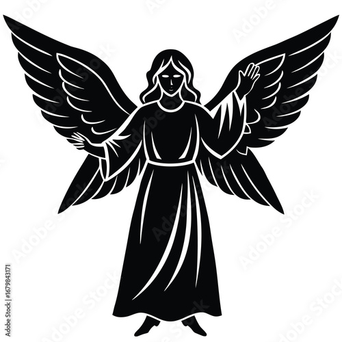 easter angel vector illustration