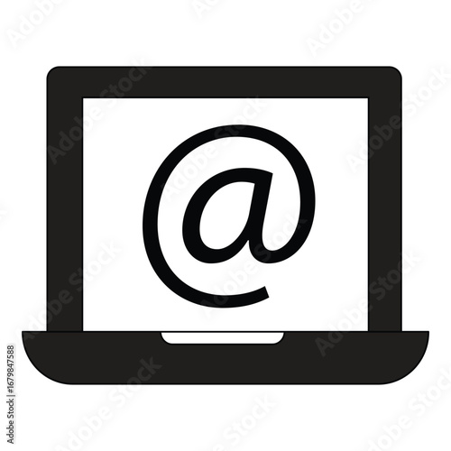 Smart Remote Office Email Communication Vector Icon