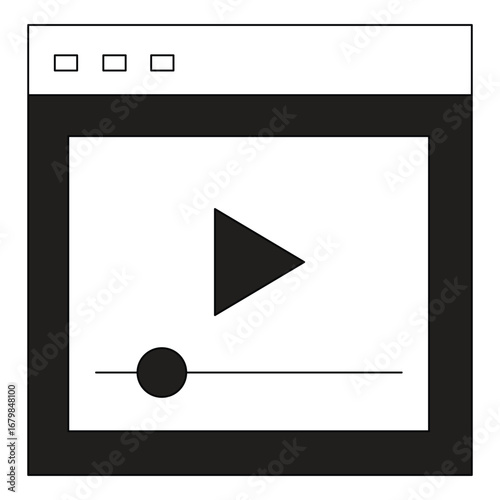 AI Powered Online Learning Video Tutorial Icon