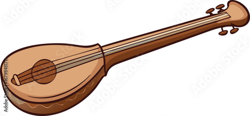An instrument featuring a wooden body and a single string, likely a traditional stringed instrument