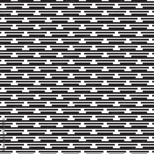 Black and White Horizontal Bar Pattern