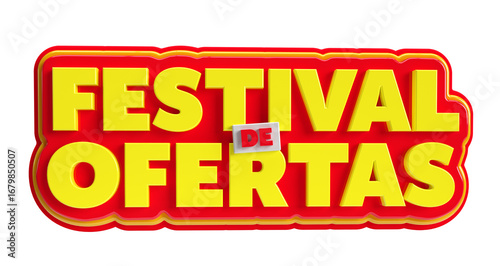 Photos The vibrant logo for a Festival de Ofertas event, advertising deals and promotio