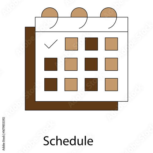 Remote Workforce AI Schedule Planning Vector Icon