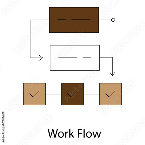AI Driven Productivity Workflow Vector Icon Design