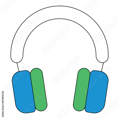 Digital Workplace AI Remote Headphones Collaboration vector Icon