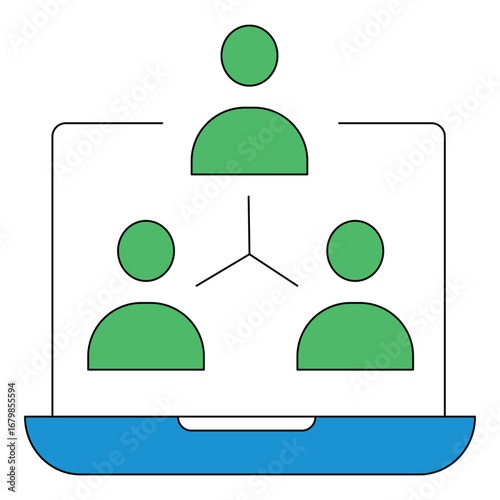 Smart AI Remote Collaboration Workplace Team Icon