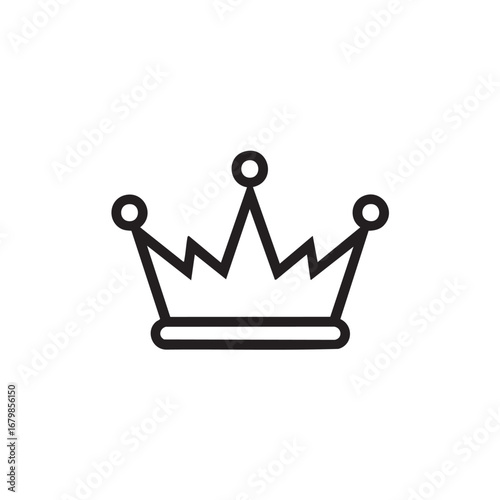 A line drawing of a crown with jagged points.