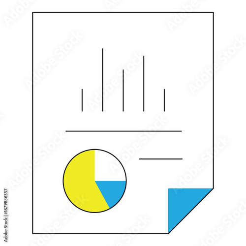 Artificial Intelligence Remote Work Report Vector Icon