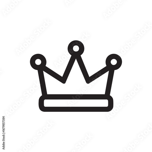 A crown with three points and three orbs.