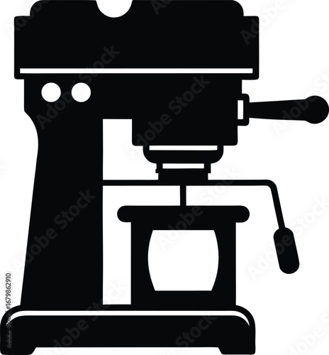 Coffee maker icon in a simple vector style, featuring a classic design with a carafe and brewing mechanism