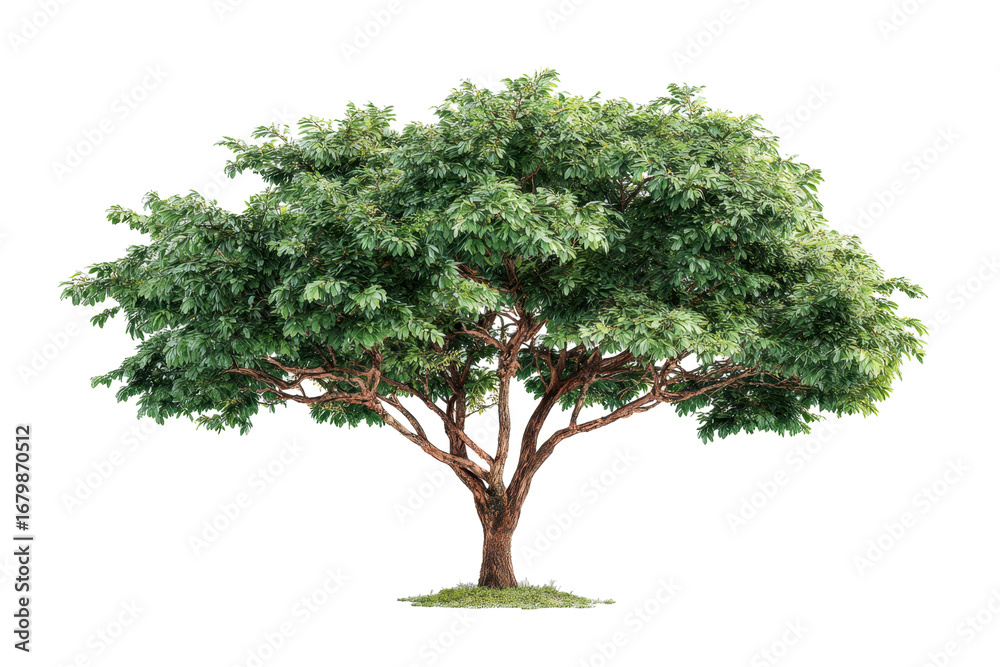 Obraz premium Isolated Broadleaf Tree on Transparent Background for Design