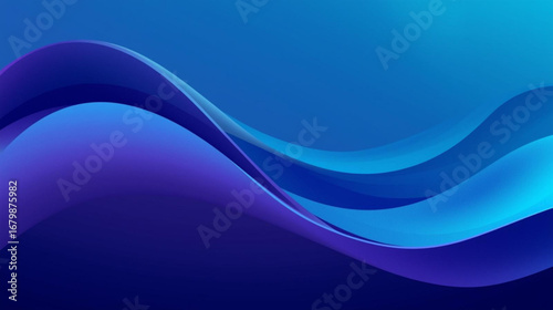 Abstract gradient wave background with smooth curves