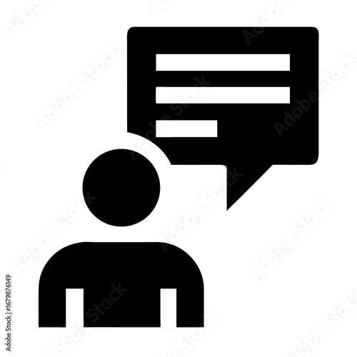 Icon set of witness testimony symbols in minimalist black style