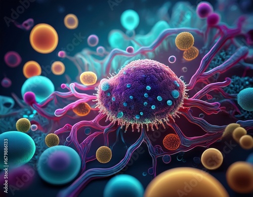 bacteria under microscope