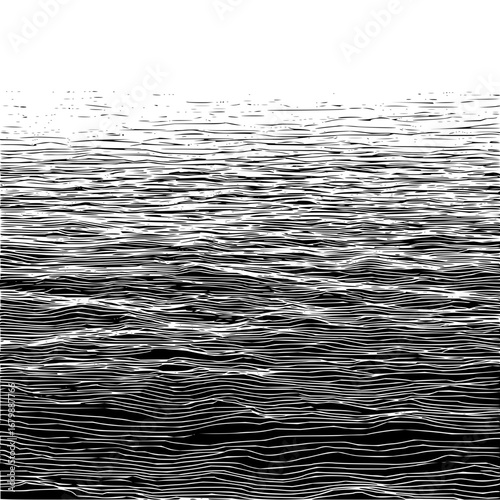 Abstract water waves vector art black and white sea ocean ripple design background illustration graphic texture