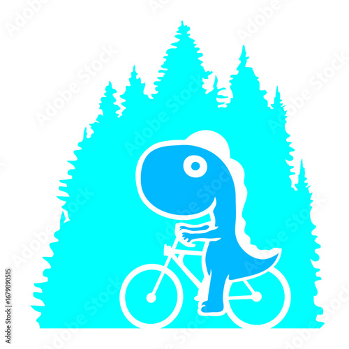 Dino Bicycle Bike Tour Rider Trees Nature Forest
