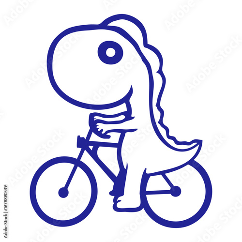 Dino Bicycle Bike Tour Rider Cute Dinosaur Hobby