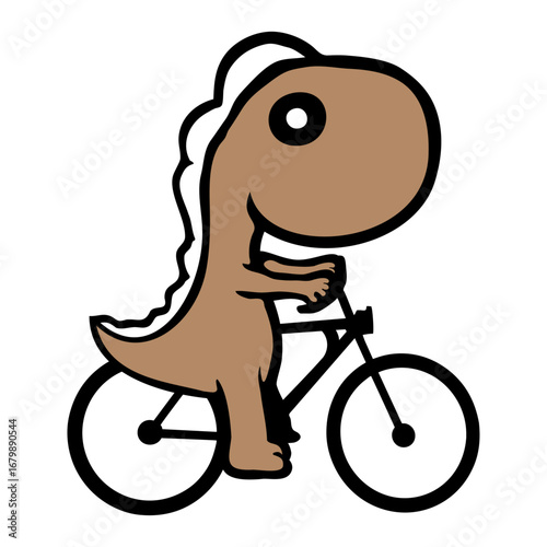 Dino Bicycle Bike Tour Rider Cute Dinosaur Hobby