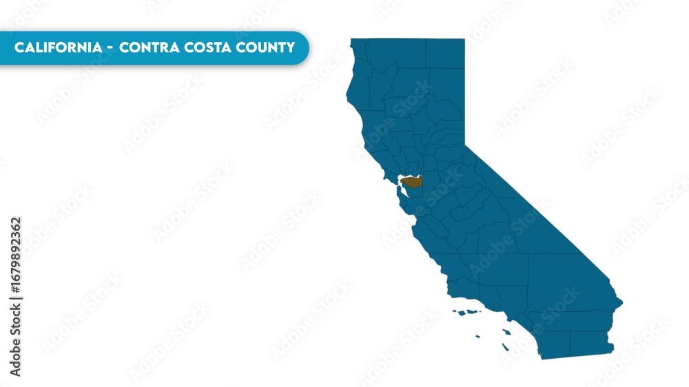 Contra Costa County Map Video, California map, Political Map of ...