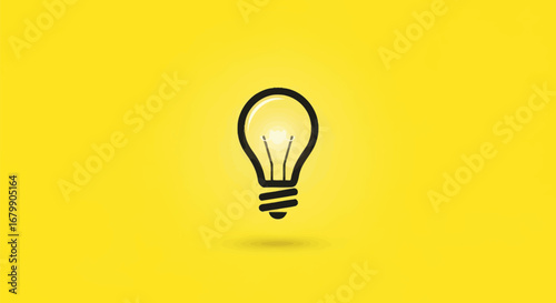 Light Bulb Icon: Symbol of Ideas and Innovation.