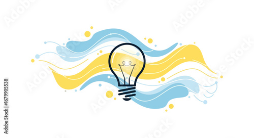 A classic light bulb symbolizing a bright idea and innovation.
