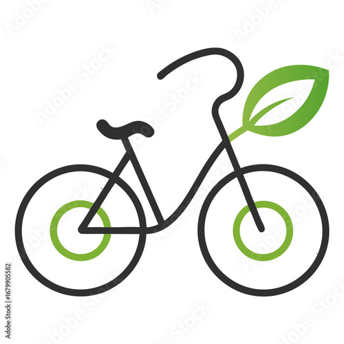 Eco Bicycle Infinity Leaf Symbol Vector