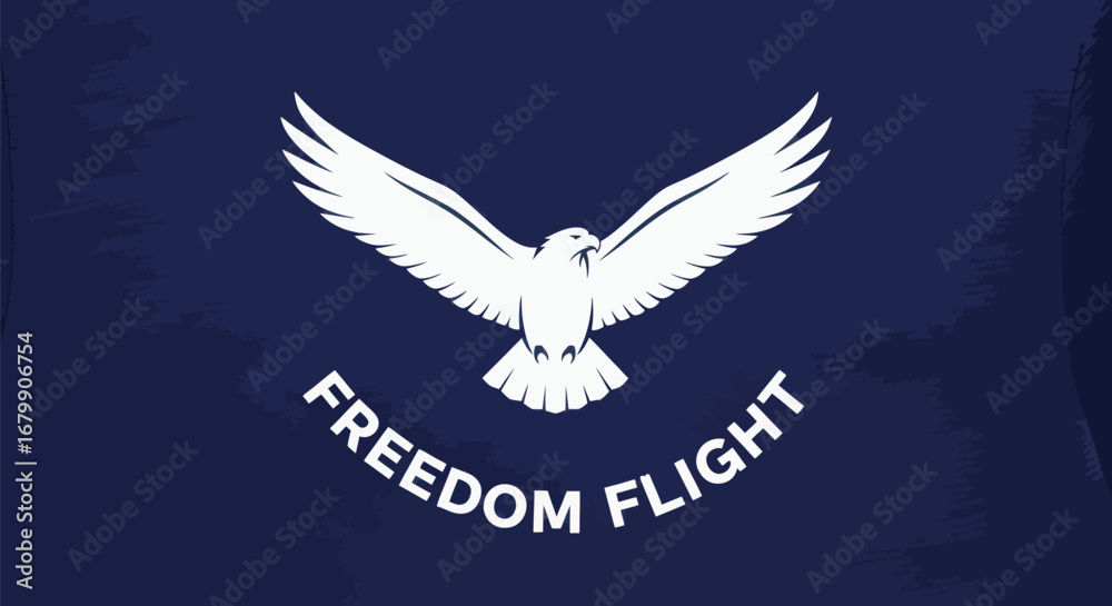 Fototapeta premium Freedom Flight Dove Graphic Design.