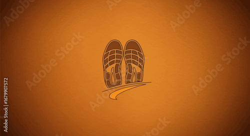 Pair of Striped Lionfish on Orange Background.