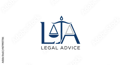 LJA Legal Advice Logo with Balance Scale Symbol.
