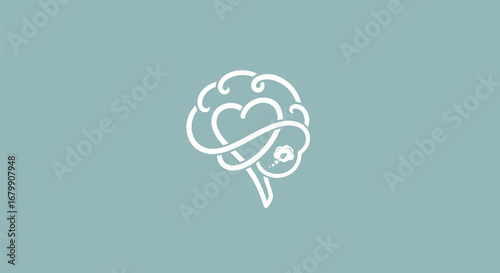 Brain and Heart Intertwined: Symbol of Emotional and Cognitive Harmony.