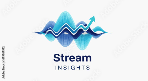 Stream Insights logo: upward trending waveform symbolizing data analysis and growth.