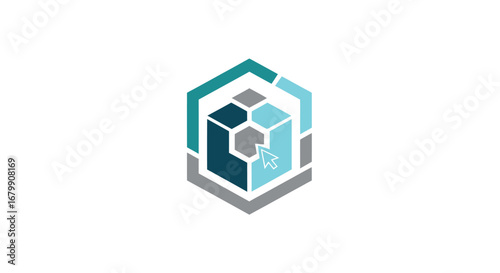 Free Download Abstract Hexagon Logo Design with Geometric Shapes. - GFXLoad