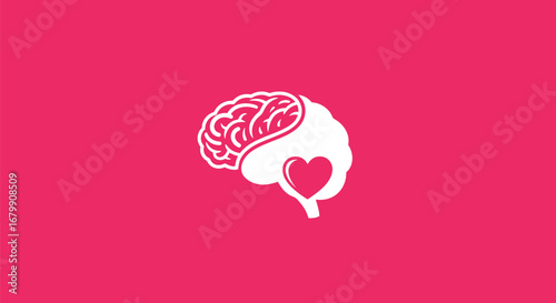 Brain and Heart Symbolizing Emotional Intelligence and Mental Well-being.