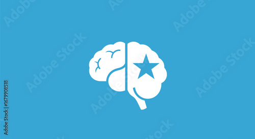 Brain with Star: Symbol of Intelligence and Brilliance.