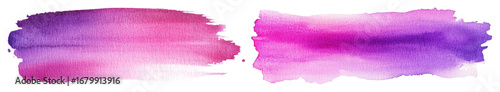 PNG Vibrant watercolor brush strokes, element set on transparent background