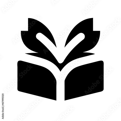 Modern flat vector icon of a book opening